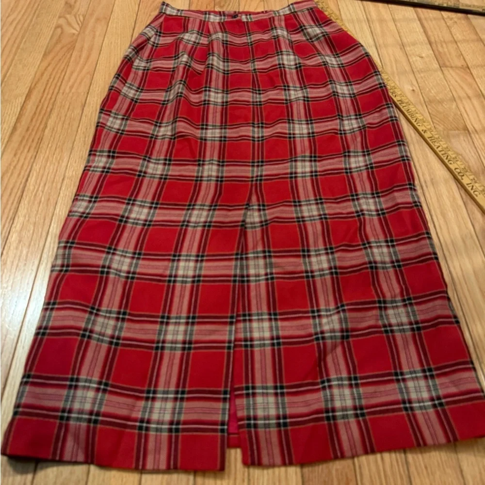 Red Plaid Tartan lined Women's Skirt scottish